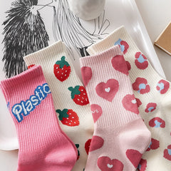 4 Pairs Japanese Cute Casual Socks