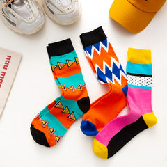 3 Pairs Trendy brand personality Casual Socks