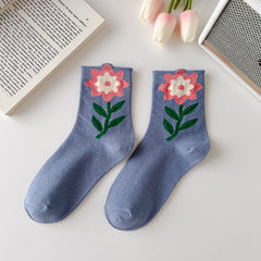 1 Pair Tulip Cute 3D Flower Casual Socks