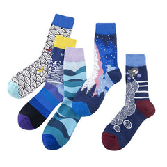 3 Pairs Fashion Cartoon Casual Socks