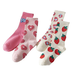 4 Pairs Japanese Cute Casual Socks