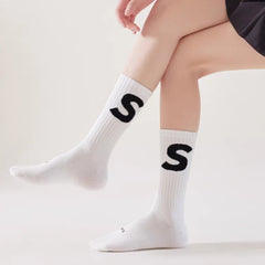 2 Pairs Ins Tide Alphabet Casual Socks