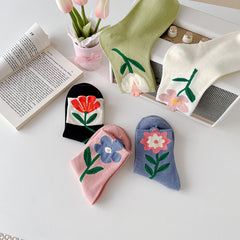 1 Pair Tulip Cute 3D Flower Casual Socks