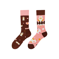 1 Pair Creative Trend Fashion Crew Socks