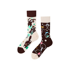 1 Pair Ins style Asymmetric Crew Socks