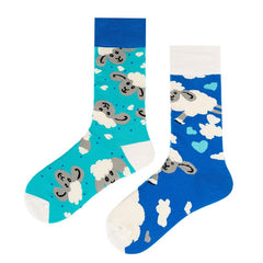 1 Pair Cartoon corgi Meow Crew Socks