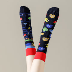 1 Pair INS style personalized cartoon Crew Socks