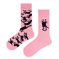 1 Pair Cartoon corgi Meow Crew Socks