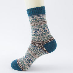 1 Pair Retro rabbit wool Thermal Socks