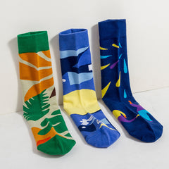 3 Pairs INS Trendy Creativity Casual Socks