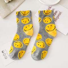 3 Pairs Smiling face stripes Thermal Socks