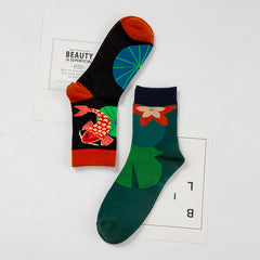 5 Pairs Personalized illustration Casual Socks