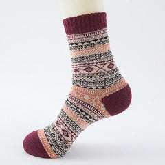 1 Pair Retro rabbit wool Thermal Socks