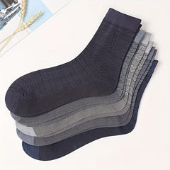 10 Pairs Men Breathable Loose Fitting Dress Crew Socks